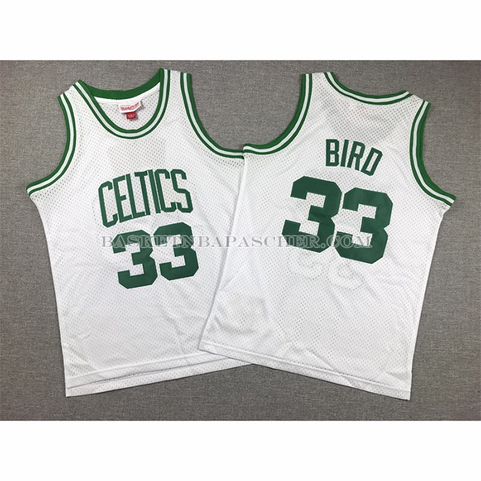 Maillot Enfant Boston Celtics Larry Bird NO 33 Mitchell & Ness 1985-86 Blanc
